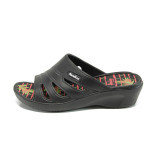 Черни дамски чехли, pvc материя - всекидневни обувки за лятото N 100010890