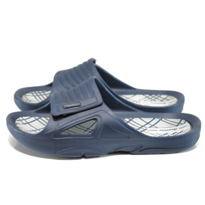 Тъмносини анатомични джапанки, pvc материя - всекидневни обувки за лятото N 100010954