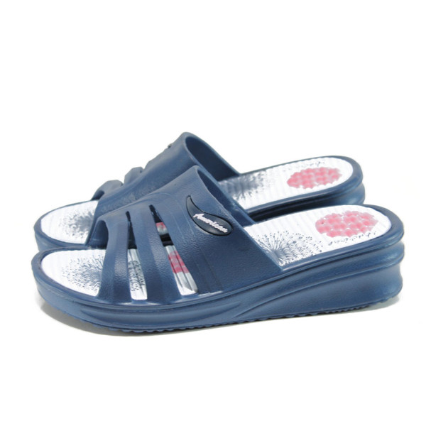 Тъмносини джапанки, pvc материя - ежедневни обувки за лятото N 100010984
