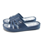 Тъмносини джапанки, pvc материя - ежедневни обувки за лятото N 100010983