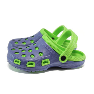 Сини дамски чехли, pvc материя - всекидневни обувки за лятото N 100010935