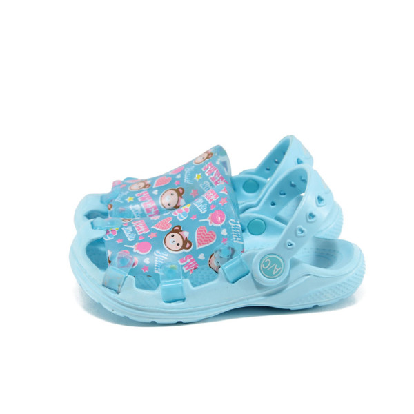 Сини детски чехли, pvc материя - всекидневни обувки за лятото N 100010943