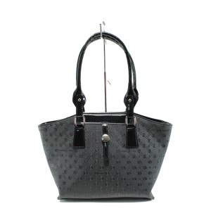 Черна дамска чанта, здрава еко-кожа - удобство и стил за вашето ежедневие N 10009984