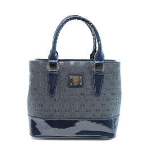 Синя дамска чанта, здрава еко-кожа - удобство и стил за вашето ежедневие N 10009976