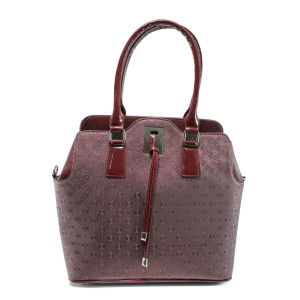 Винена дамска чанта, здрава еко-кожа - удобство и стил за вашето ежедневие N 10009968