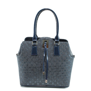 Синя дамска чанта, здрава еко-кожа - удобство и стил за вашето ежедневие N 10009969