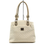 Бежова дамска чанта, здрава еко-кожа - удобство и стил за вашето ежедневие N 100010876
