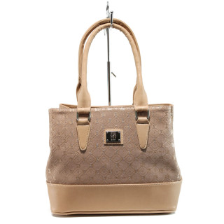 Розова дамска чанта, здрава еко-кожа - удобство и стил за вашето ежедневие N 100010865