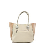 Бежова дамска чанта, здрава еко-кожа - удобство и стил за вашето ежедневие N 100010860