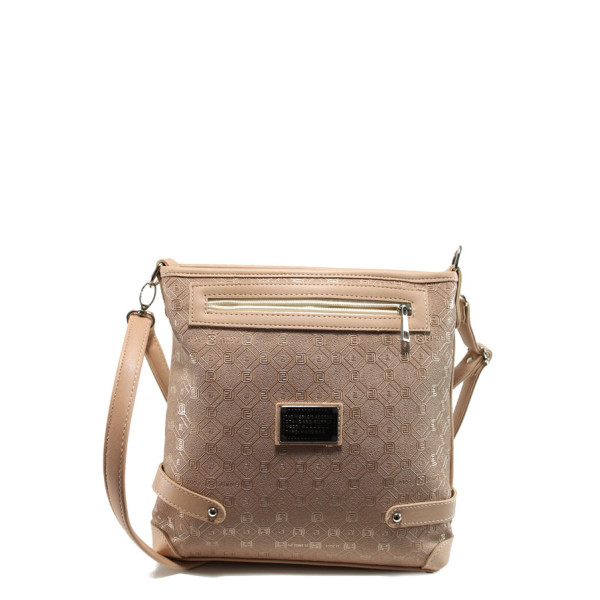 Розова дамска чанта, здрава еко-кожа - удобство и стил за вашето ежедневие N 100010879