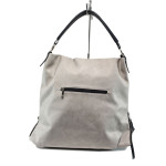 Сива дамска чанта, здрава еко-кожа - удобство и стил за вашето ежедневие N 100010869