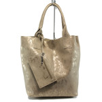 Бежова дамска чанта, здрава еко-кожа - удобство и стил за вашето ежедневие N 100010872