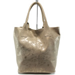 Бежова дамска чанта, здрава еко-кожа - удобство и стил за вашето ежедневие N 100010872