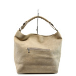 Бежова дамска чанта, здрава еко-кожа - удобство и стил за вашето ежедневие N 100010867