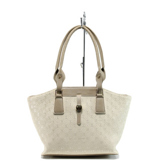 Бежова дамска чанта, здрава еко-кожа - удобство и стил за вашето ежедневие N 100010917