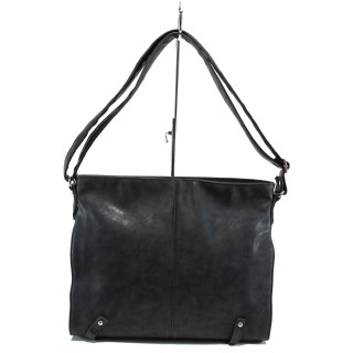 Черна дамска чанта, здрава еко-кожа - удобство и стил за вашето ежедневие N 100011053
