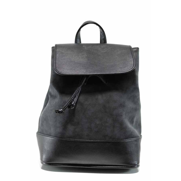 Черна дамска чанта, здрава еко-кожа - удобство и стил за вашето ежедневие N 100011573