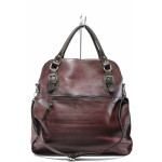 Винена дамска чанта, естествена кожа - удобство и стил за вашето ежедневие N 100011617