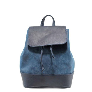 Синя раница, здрава еко-кожа - удобство и стил за вашето ежедневие N 100011623