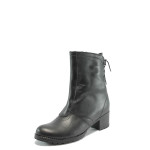 Черни анатомични дамски боти, естествена кожа - всекидневни обувки за есента и зимата N 100011788