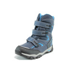 Сини юношески боти, здрава еко-кожа - всекидневни обувки за есента и зимата N 10009811