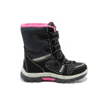 Черни детски ботушки, здрава еко-кожа - всекидневни обувки за есента и зимата N 10009812