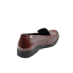 Винени ортопедични дамски обувки с равна подметка, лачена естествена кожа - всекидневни обувки за пролетта и лятото N 10009909