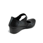 Черни ортопедични дамски обувки с платформа, естествена кожа - всекидневни обувки за пролетта и лятото N 10009944