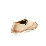 Бежови анатомични дамски обувки с равна подметка, естествена кожа - всекидневни обувки за пролетта и лятото N 100010109