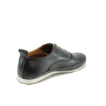 Черни дамски обувки с равна подметка, естествена кожа - ежедневни обувки за пролетта и лятото N 100010434
