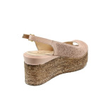 Розови анатомични дамски сандали, естествена кожа - всекидневни обувки за лятото N 100010658