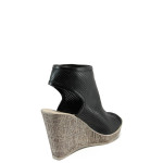 Черни анатомични дамски сандали, естествена кожа - всекидневни обувки за лятото N 100010825