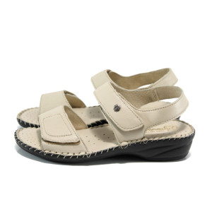 Анатомични дамски сандали бежови ГР 7284 бежовиKP