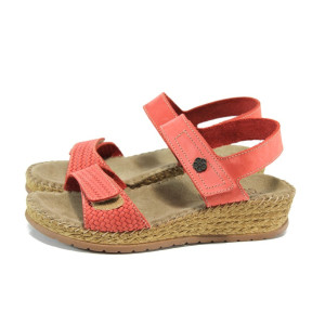 Розови ортопедични дамски сандали, естествена кожа - всекидневни обувки за лятото N 100010902