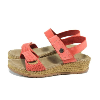Розови ортопедични дамски сандали, естествена кожа - всекидневни обувки за лятото N 100010902