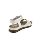 Бели анатомични дамски сандали, здрава еко-кожа - всекидневни обувки за лятото N 100010914