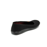 Черни анатомични дамски обувки с равна подметка, текстилна материя - ежедневни обувки за пролетта и лятото N 100011027