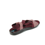 Червени анатомични дамски сандали, текстилна материя - ежедневни обувки за лятото N 100011026