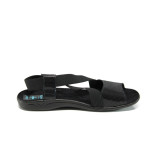 Черни анатомични дамски сандали, текстилна материя - ежедневни обувки за лятото N 100011024