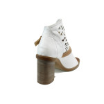 Бели анатомични дамски сандали, естествена кожа - всекидневни обувки за лятото N 100011107