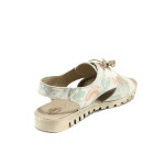 Бежови дамски сандали, естествена кожа - всекидневни обувки за лятото N 100011110
