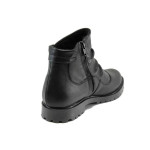 Черни дамски боти, естествена кожа - всекидневни обувки за есента и зимата N 100011292