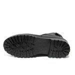 Черни дамски боти, естествена кожа - всекидневни обувки за есента и зимата N 100011292
