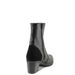 Черни дамски боти, естествена кожа - всекидневни обувки за есента и зимата N 100011307