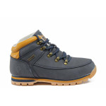 Сини юношески боти, здрава еко-кожа - всекидневни обувки за есента и зимата N 100011651