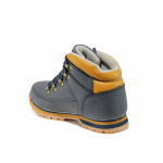 Сини детски ботушки, здрава еко-кожа - всекидневни обувки за есента и зимата N 100011662