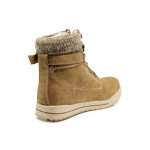 Жълти юношески боти, здрава еко-кожа - всекидневни обувки за есента и зимата N 100011652