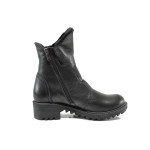 Черни дамски боти, естествена кожа - всекидневни обувки за есента и зимата N 100011830
