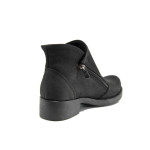 Черни ортопедични дамски боти, естествена кожа - всекидневни обувки за есента и зимата N 100011829
