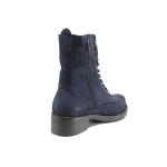 Сини анатомични дамски боти, естествен набук - всекидневни обувки за есента и зимата N 100011832